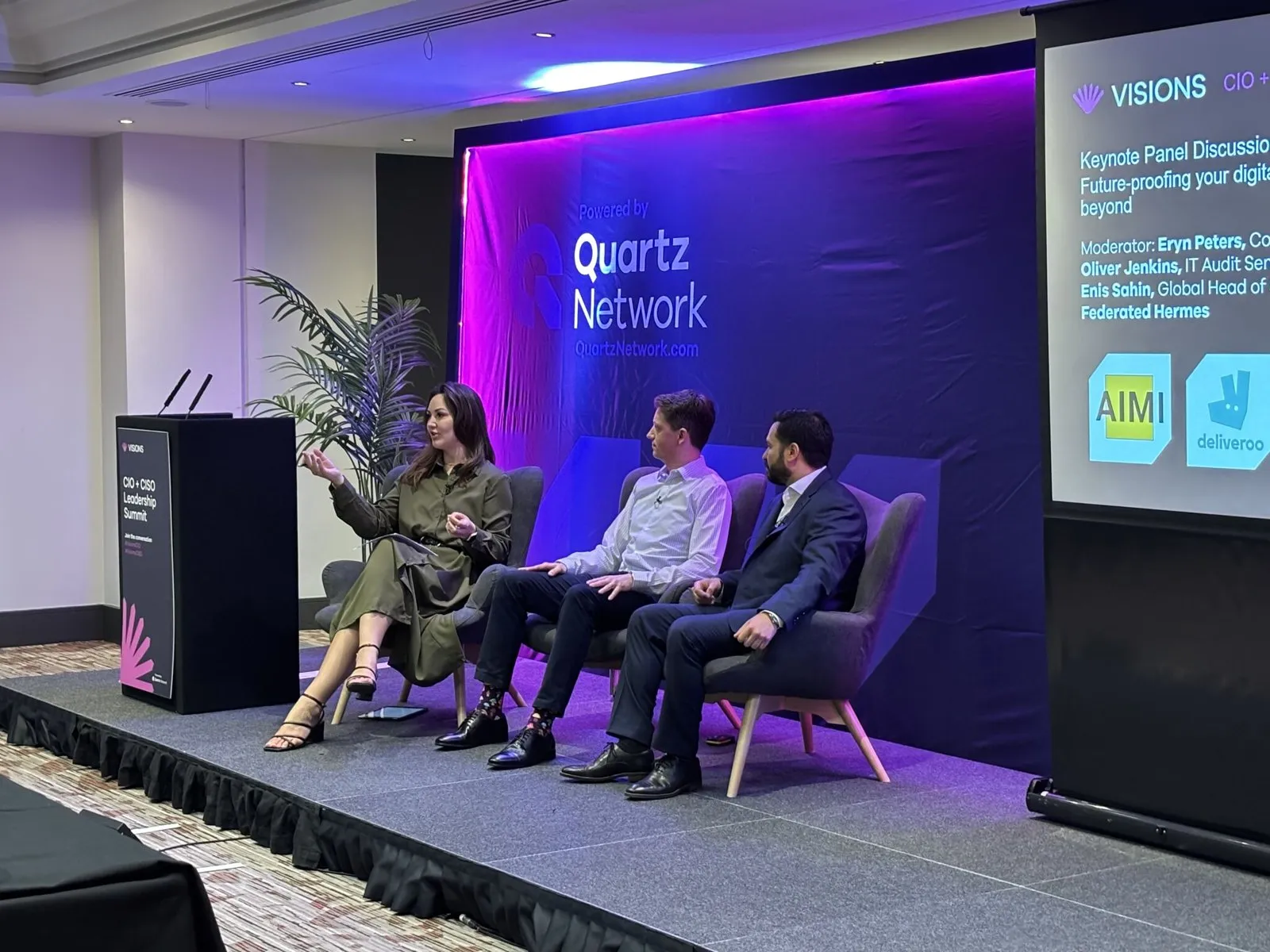 Eryn Peters speaking at Quartz Network